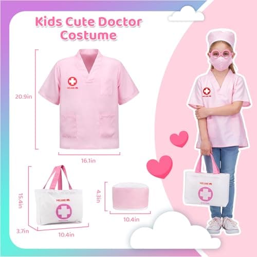 A gift for girls birthday Christmas, Encourages caring role play, builds confidence, stays neatly organized Meland Doctor Kit with Puppy for Girls, Pretend Play Toy Gift for Ages 3–6 B09PD6YWF1