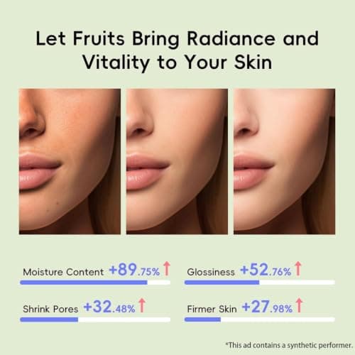 Exfoliation, Smooth, Clean, Oil Control, Smooth, Hydrate, Glow Up, Facial Skin Care Gift Set for Girls, for All Skin Types QUIYUM Fruit Skincare Set for Teen Girl, 5 Daily Routine Beauty Skin Care B0DYX1VBLV
