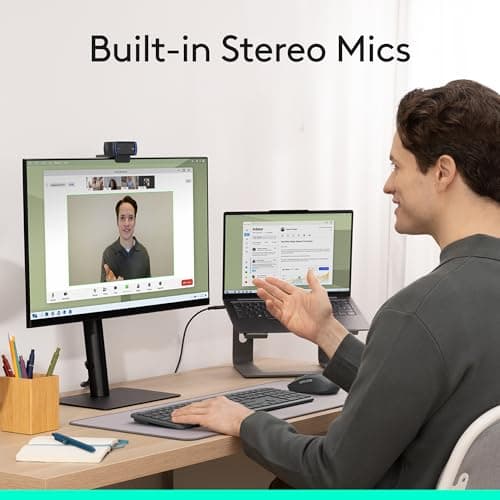 Logitech C920x HD Pro PC Webcam, Full HD 1080p/30fps Video, Clear Audio, HD Light Correction, Works with Microsoft Teams, Google Meet, Zoom, Nintendo Switch 2’s New GameChat Mode, Mac/Tablet- Black