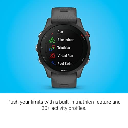 Garmin Forerunner® 255, GPS Running Smartwatch, Advanced Insights, Long-Lasting Battery, Slate Gray