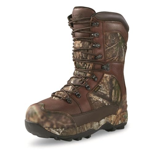 Guide Gear Leather Hunting Boots for Men Monolithic Extreme Waterproof Insulated, 2,400-gram Thinsulate Ultra