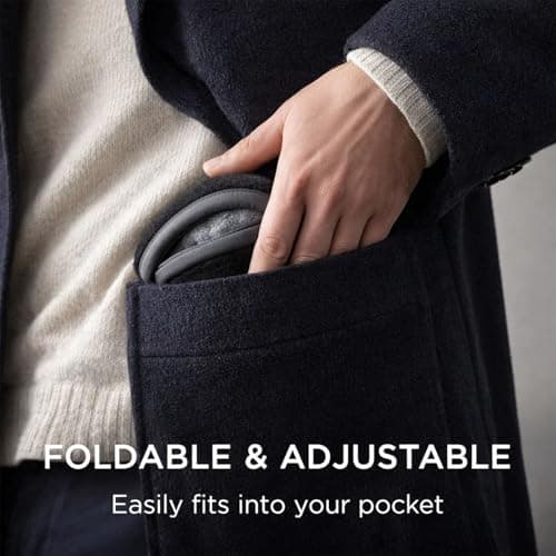 Lanenow Ear Muffs for Winter Men Women, Fleece-Lined Behind-the-Head Ear Warmers for Running, Cycling, Outdoor