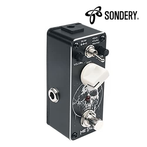 Sondery Metal Distortion Pedal for Electric Guitars, 3 Modes of Solo Turbo and Normal, Warm Smooth Wide Range of Vintage Distortion Sound, Mini Effect Pedal True Bypass, Art Design Series