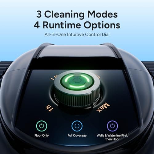 iGarden Robotic Pool Cleaner KN Series, 210-Min Runtime, Smart 3D Navigation, Full-Inverter Energy-Saving Tech, Cleans Floor, Wall & Waterline, for Above-Ground & Inground Pools, Matte Black
