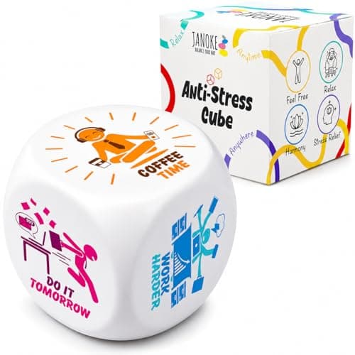Stress squishy cube for office anxiety fidget breaks; funny coworker gift and white elephant gift for men and women Stress Cube – Squishy Fidget Toy for Adults, Quiet Stress Relief Desk Toy B0DRW6W926