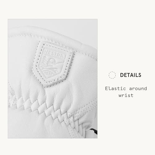 Hestra Unisex Leather Box Mitt, Leather Winter Ski Mittens for Alpine Skiing & Cold Winter Weather for Men & Women