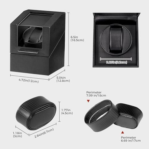 ProCase ProCase Watch Winder for Automatic Watches, Single Automatic Watch Winder Rotator Shaker Box with Quiet Motor and Flexible Pillow, Rotating Watches Case Gifts for Men Women -1 Slot