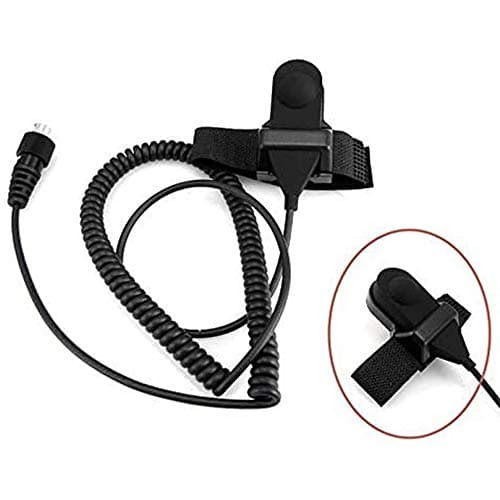 BAOFENG Helmet Kit 2 PIN Full Face Motorcycle Headset Earpiece Mic Ken Wood/WOU Xun/Pu Xing/Lin ton Two Way Radio Walkie Talkie, Black