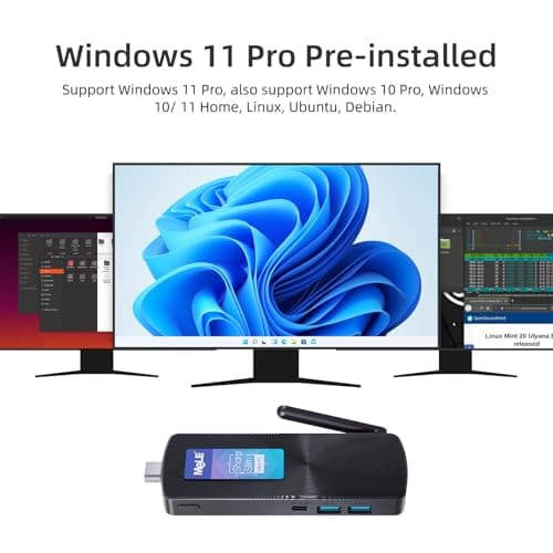 MeLE Fanless Mini PC Stick PCG02, N100 Compute Stick with Windows 11 Pro, 8GB 128GB Micro Desktop Computer, Full Functional USB-C, Gigabit Ethernet BT5.1 on Business Office Industrial IoT Home