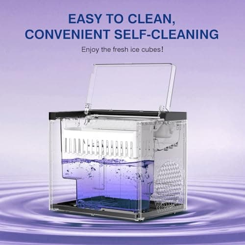 Ice Makers Countertop, 9 Ice Cubes in 6 Mins Portable Ice Maker, 2 Sizes of Bullet Ice (S/L) Small Ice Machine for Home Kitchen Camping (Onyx)