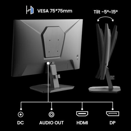 SANSUI 24" 1ms 160Hz Gaming Monitor, FHD 1080P Computer Screen, FreeSync Sync, 4000:1 Contrast, 110% sRGB, HDMI & DP Ports, VESA Mount, HDMI Cable Included
