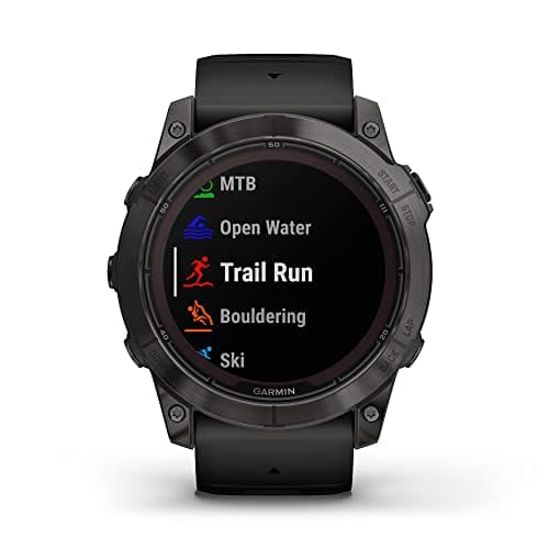 Garmin fēnix 7X Pro Sapphire Solar, Multisport GPS Smartwatch, Built-in Flashlight, Solar Charging Capability, Black