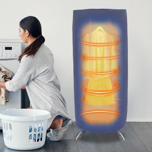 Portable Clothes Dryer, Upgraded Large Capacity for Families, Remote Control, Large Capacity Travel Electric Dryer for Apartments, RV, Shoes, Underwear