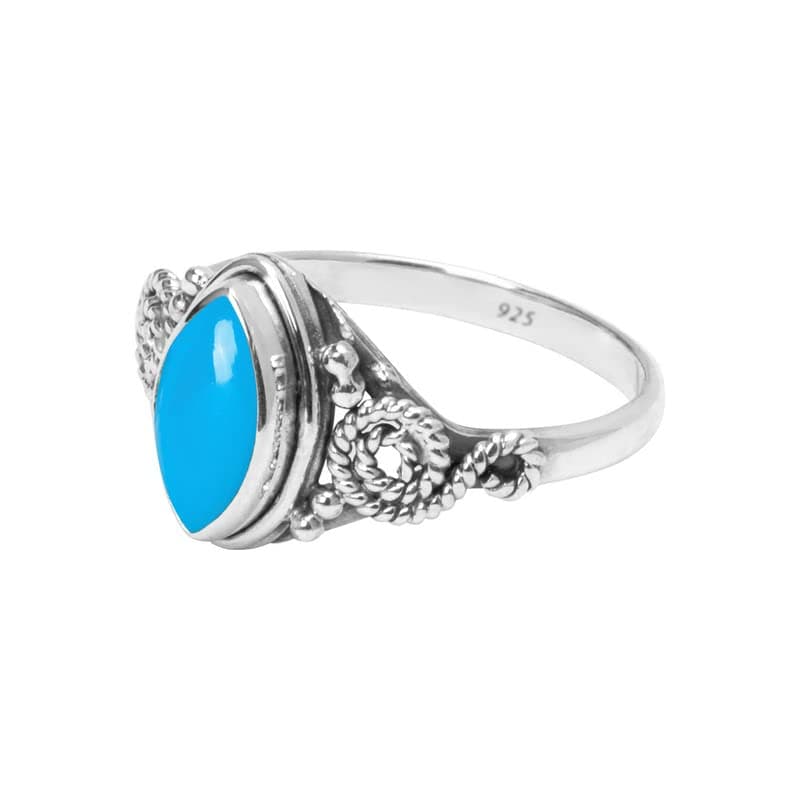 Blue Chalcedony Stone Ring, 925 Sterling Silver Ring Statement Ring For Women - Girls, 5X10mm Natural Marquise Shape Gemstone Ring, Christmas Gifts, Gemstone Ring Size US 10 Handmade Ring