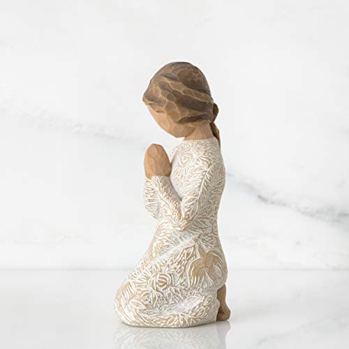 Willow Tree Prayer of Peace (Lighter Skin), Seeking The Quiet Within, Expresses Sympathy, Comfort, Remembrance, Healing, Sculpted Hand-Painted Figure