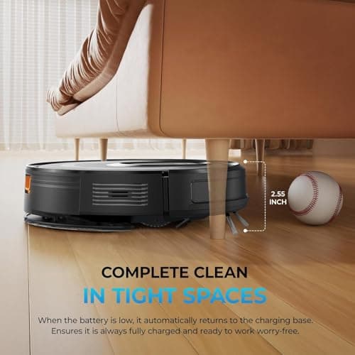 Robot Vacuum and Mop Combo, 2 in 1 Mopping Robot Vacuum Cleaner, 4200Pa Powerful Suction, Multi-Surface Cleaning, Obstacle Avoidance, Self-Charging, Easy to use, App & Voice Control, Works with Alexa