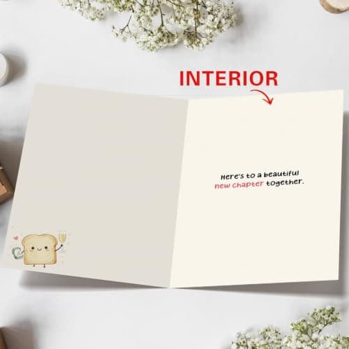 Funny Proposal Congratulations Decoration Gifts for Bride Groom Friend, Cute Toast Pun Design for Engagement Party, 5×7 Inch Asmallgf Happy Engagement Card Gifts for Couple Newlyweds B0H9LKYDPD