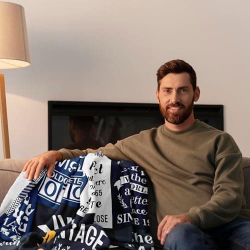Ryubein 70th Birthday Gifts for Men, 70 Year Old Birthday Gifts for Men, Best Gifts for 70 Year Old Man, 1955 Birthday Gifts for Man, 70th Birthday Decorations Ideas Present Throw Blanket 50" X 60"