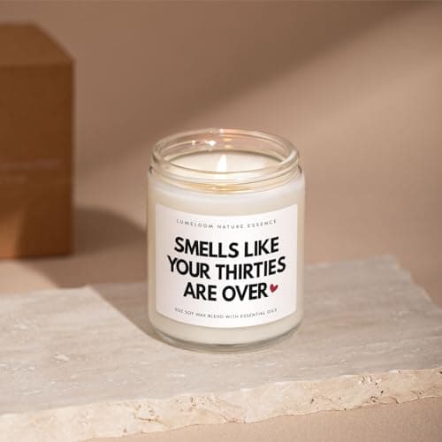 Funny 40th Birthday Gifts Women Unique, 9oz Lavender Scented Soy Wax Candle, 1985, 40th Birthday Decorations for Women, Men, Wife, Her, Him, Sister, Daughter, Cool Gifts