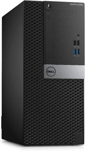 Dell Optiplex 7050 Tower Desktop Computer PC, Intel Core i7-6700, 16GB RAM, 512GB SSD, Keyboard & Mouse, DisplayPort, HDMI, Windows 11 Pro (Renewed)