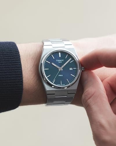 Tissot Men's PRX 316L Stainless Steel Case Dress Watch Grey T1374101104100