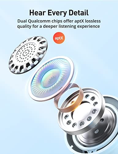 Wireless Headphones, Hsoipn Bluetooth 5.2 Stereo aptX Wireless Earbuds Bass Bluetooth Earbuds Bulit-in Mic with 16H Playtime, Magnetic, IPX7 Waterproof Perfect for Sport, Gym