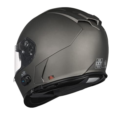 VCAN Bluetooth Integrated Full Face Motorcycle Helmet with Dual Visor