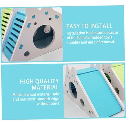 Guinea Pig Hideout, PVC Hamster Hideout Toy with Ladder, Sleeping Nest and Slide, Hamster & Guinea Pig Toys for Pigs, Bunnies, Rabbits, Chinchillas, Hamsters and Etc. Toys