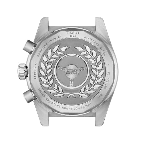 Tissot PR516 Chronograph, Swiss Quartz Watch for Men, Stainless Steel Case and Bracelet, Black Dial, 40 mm, T1494171105100