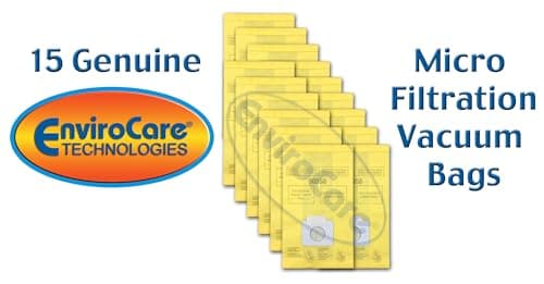 Envirocare Replacement Vacuum Bags Compatible with Kenmore Canister Type C/Q. 5055, 50557 and 50558 Panasonic Type C-5 Vacuums,15 pack