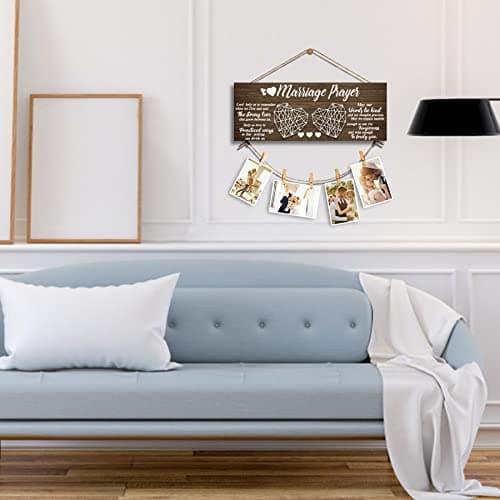 Wedding Gifts Bridal Shower Gifts for Bride and Groom Engagement Present for Wife NewlyWed Marraige Prayer Photo Holder