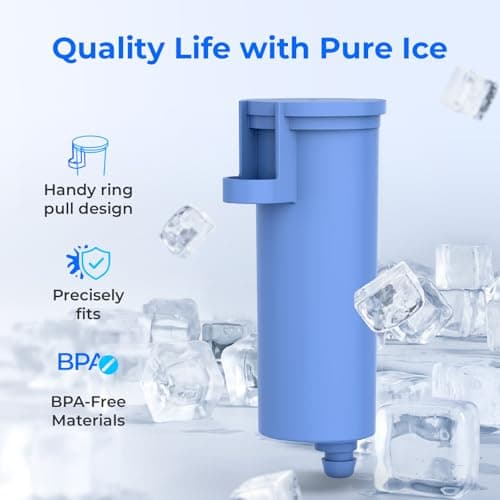 Waterdrop C33 Ice Maker Water Filter, Replacement for GE® Profile Opal Nugget Ice Maker Water Filter, Scale Inhibiting, with Ring Pull, BPA-Free, 3 Pack