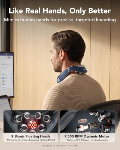 HSA Eligible Heat and Vibration Cordless Travel Massager, Birthday Gifts Foldable Neck Massager for Office Home Car Travel SKG FSA G7 Pro Fold Neck Massager for Strain Relief Deep Tissue B0CR5YHBVC