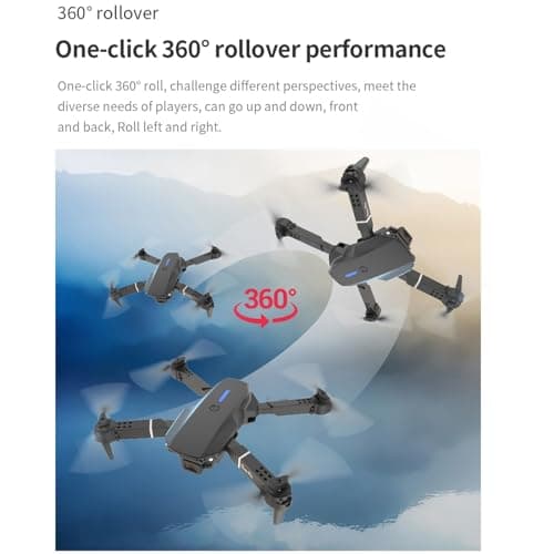 Drone with Camera 1080p HD, With High-Speed Rotation, Gesture Control, Headless Mode, One Click Take Off/Landing, 360 ° Flipping, Foldable Drone for Beginners