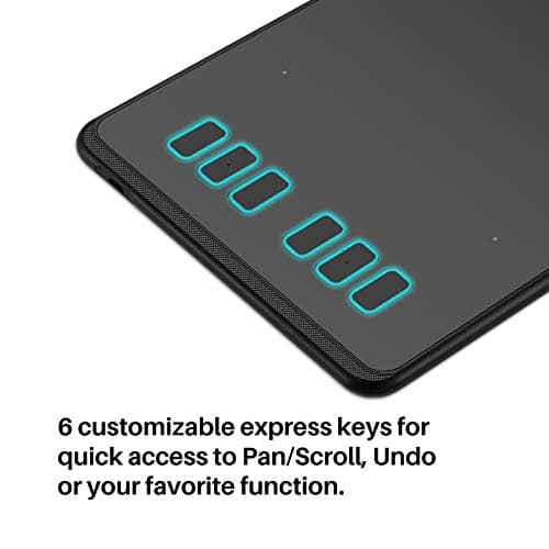 HUION Inspiroy H640P Drawing Tablet, 6x4 inch Digital Art with Battery-Free Stylus, 8192 Pen Pressure, 6 Hot Keys, Graphics Tablet for Drawing, Writing, Design, Teaching, Work with Mac, PC & Mobile