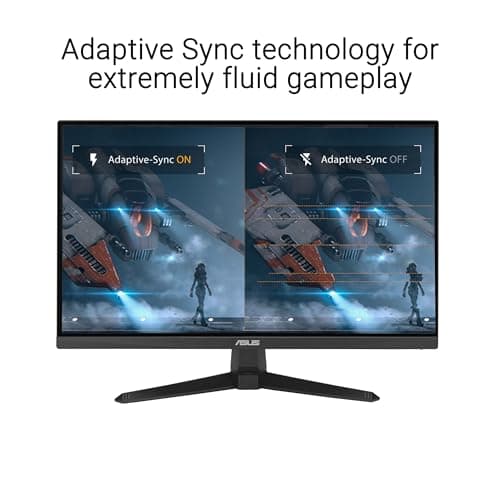 ASUS TUF Gaming 24” (23.8” viewable) 1080P Monitor (VG249QE5A) - FHD, 144Hz Overclock to 146Hz, IPS, Extreme Low Motion Blur Sync, 1ms, Speakers, Variable Overdrive, DisplayWidget Center, 3yr Warranty