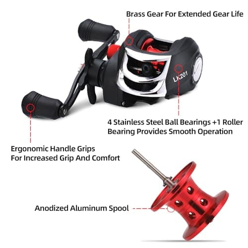 Kilitn Fishing Rod and Reel Combo, Baitcasting Combo Baitcast Reel 5 Foot Durable Fiberglass Telescopic Rod with Fishing Line Full Kits Comfortable Handle