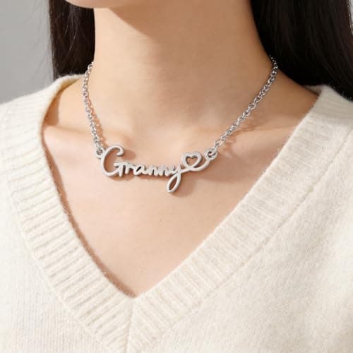 Granny Necklace Gifts for Women from Grandkids Granddaughter Happy Birthday Granny Gifts B0GVSGNRJV