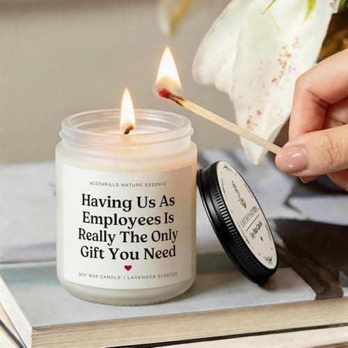 Boss Day Gifts for Women, Clean Burn, Boss Lady Gifts for Women, Non Toxic, Soy Wax Bosses Day Gifts for Women Men - 7 Oz Lavender Scented Candle B0G1M9GPNW