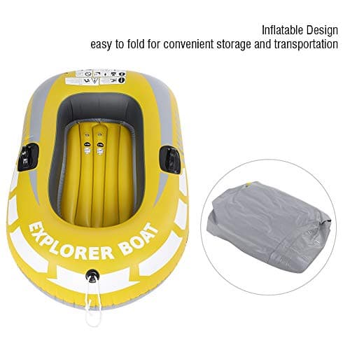 Inflatable Kayak Boat PVC Air Canoe for Fishing Diving Drifting (1 Person Rowing with Double Valve) Inflatable Boat PVC Boot Canoes