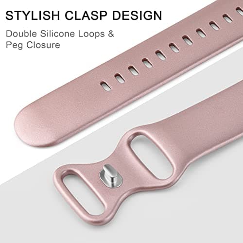 Meliya Band for Apple Watch Series 8 SE 7 6 5 4 3 2 1 45/41/40/44/38/42mm Women Men Soft Replacement Silicone Band for iWatch