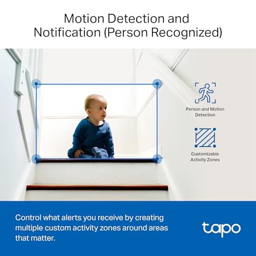 Tapo 1080P Indoor Wired Security Camera - Works as a Baby & Pet Monitor, Motion Detection, 2-Way Audio, Siren, Night Vision, Subscription-Free Local or Optional Cloud, Works with Alexa, C100(4-Pack)