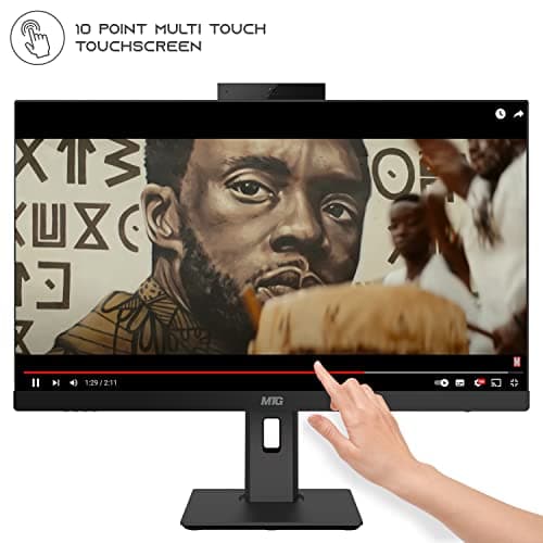 Gaming All in one PC 24 Inch FHD Touchscreen, MTG Yama, Intel Core i5 10th Gen, 16GB RAM, 240GB NVME / 1TB SSD, AMD RX 550 4GB DDR5 Graphics, Webcam, RGB Combo, Windows 11 Home