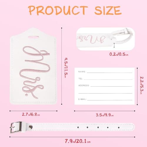 Bridal Shower, Engagement & Wedding Gifts – Personalized Registry Essentials for Just Married Newlyweds Chelmon Mr and Mrs Tags for Couples, Bride Groom Honeymoon Travel Gifts B07SSFDVMZ