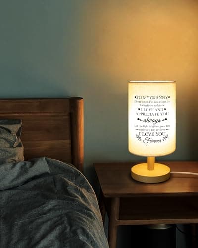 Birthday Retirement Gifta for Granny from Granddaughter, Granny Gifts for Birthday Desk Lamp with Wooden Stand Gifts for Granny from Grandkids, Granny Birthday Gifts Table Lamp B0CZ3FPV4P