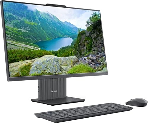 Lenovo IdeaCentre All-in-One Desktop Computer, 24" FHD Display, 6-core AMD Ryzen 5 7535HS, 32GB DDR5, 1TB SSD, Wi-Fi 6, HDMI in&Out, Wireless KB&Mouse, Windows 11 Home