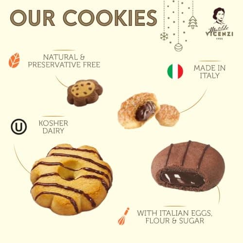 Matilde Vicenzi Roma Cookie Gift Tin - Italian Pastries & Cookies in Individually Wrapped Trays - Bakery Dessert Gifts For Birthdays, Thank You, Get Well and Every Special Occassion - Puff Pastry, Assorted Cookies in Italian Design Gift Tin 32.5oz (920g)