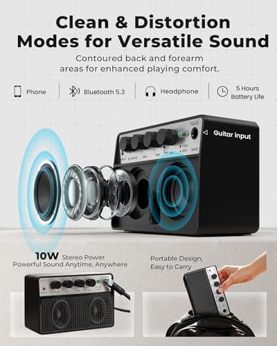 Fesley 39 Inch Electric Guitar: Beginner Electric Guitar Kit with HSS Pickup, Full Size Solid Body Guitar Starter Set with Amplifier, Bag, Strap, String, Cable, Picks, FST100, Blue