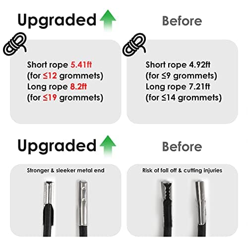 UNEEDE 4 Cords Zero Gravity Chair Replacement Cord, Antigravity Chair Replacement,Universal Repair Cord Kit for Repairing Zero Gravity Chair(Black)