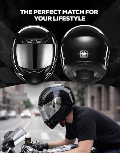 XFMT Full Face Motorcycle Helmet ATV Street Bike Motorbike Helmet DOT Approved with Anti-Fog Visor for Adult Men & Women